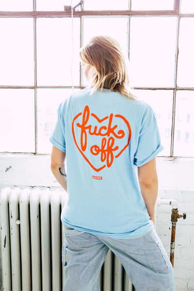 Fuck Off - Sky Blue T-Shirt