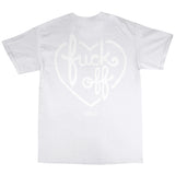 Fuck Off - White Puff T-shirt