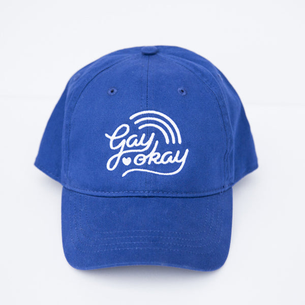 Casquette de baseball "Gay Okay" - Bleu royal