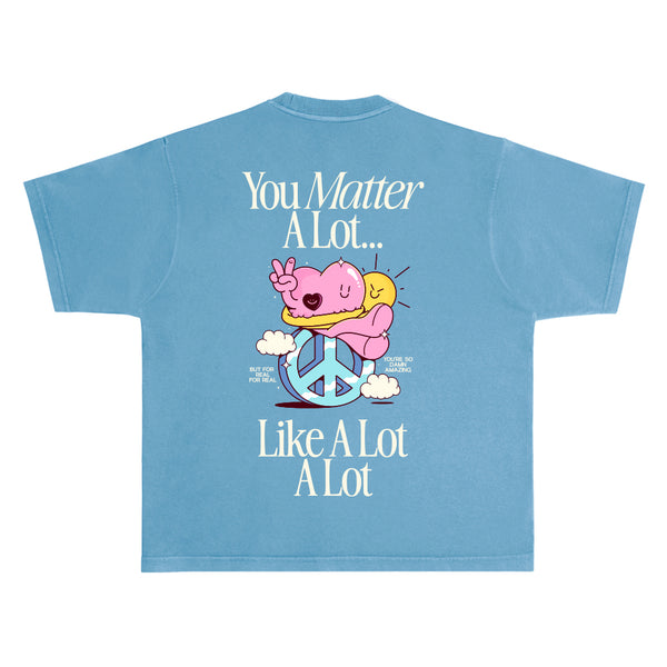 Adam "You Matter A Lot" Blue Boxy Tee