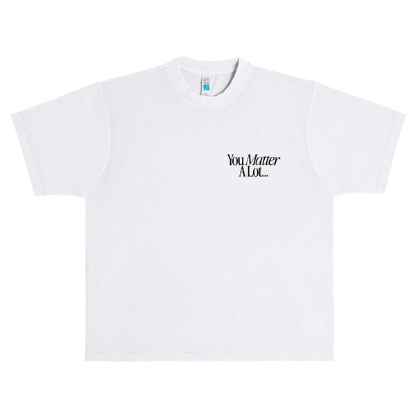 Adam "You Matter A Lot" White Boxy Tee