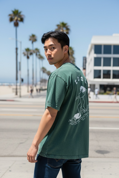 Cool Girls - Green Stone Wash Tee