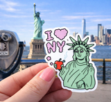 I Love NY Lady Liberty Sticker