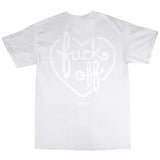 T-shirt "Fuck Off" bouffi - Blanc