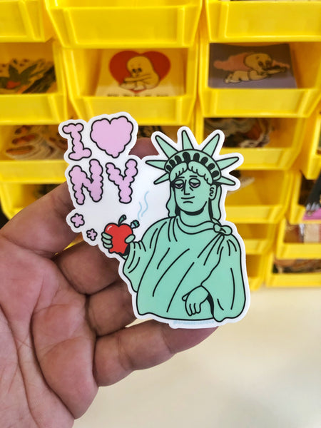 I Love NY Lady Liberty Sticker